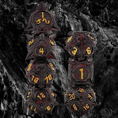 Кровавозвездный Метеор Металлические кости набор D8 RPG Дракон и подземелье