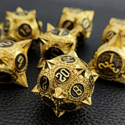 TRPG 16 мм полифронтовый DND Металлические кости многоцветные настройки метеорный молоток