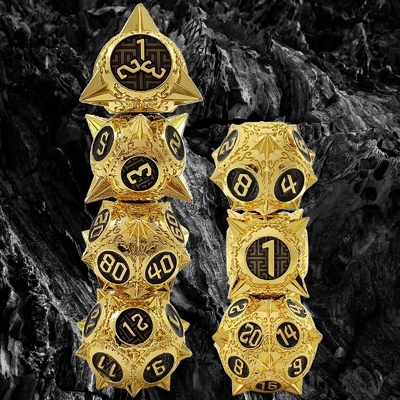 TRPG 16 мм полифронтовый DND Металлические кости многоцветные настройки метеорный молоток