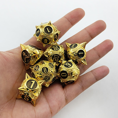 TRPG 16 мм полифронтовый DND Металлические кости многоцветные настройки метеорный молоток