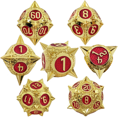 TRPG 16 мм полифронтовый DND Металлические кости многоцветные настройки метеорный молоток