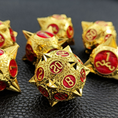 TRPG 16 мм полифронтовый DND Металлические кости многоцветные настройки метеорный молоток