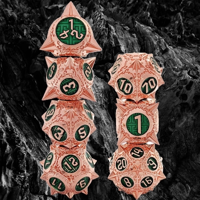 TRPG 16 мм полифронтовый DND Металлические кости многоцветные настройки метеорный молоток