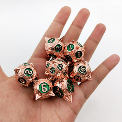 TRPG 16 мм полифронтовый DND Металлические кости многоцветные настройки метеорный молоток