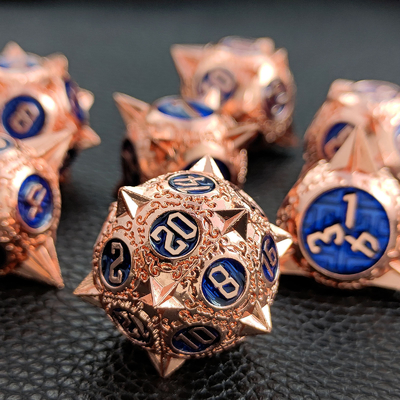 TRPG 16 мм полифронтовый DND Металлические кости многоцветные настройки метеорный молоток
