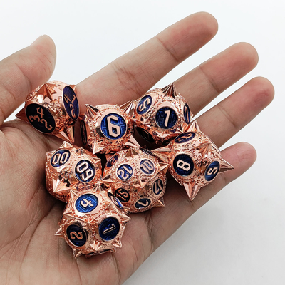 TRPG 16 мм полифронтовый DND Металлические кости многоцветные настройки метеорный молоток