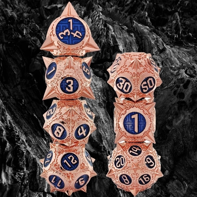 TRPG 16 мм полифронтовый DND Металлические кости многоцветные настройки метеорный молоток