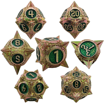TRPG 16 мм полифронтовый DND Металлические кости многоцветные настройки метеорный молоток