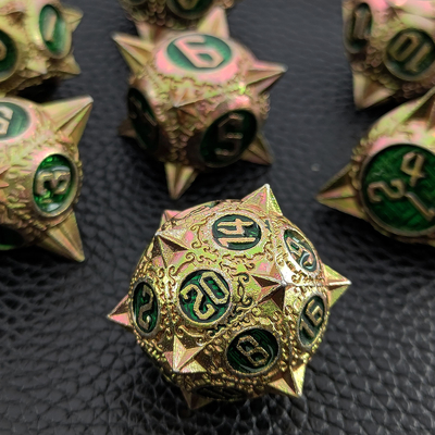 TRPG 16 мм полифронтовый DND Металлические кости многоцветные настройки метеорный молоток
