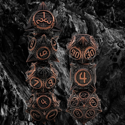 Ретро Медный Метеор Молот Металлические Кости Дракон И Подземелье DND RPG D20
