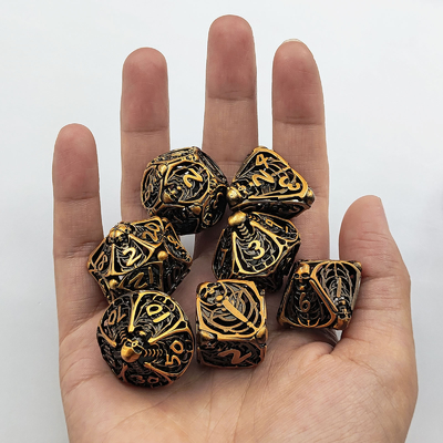 Череп Металл Полые кости набор DND Подземелья и драконы Полиэдрическая RPG Полые цифровые