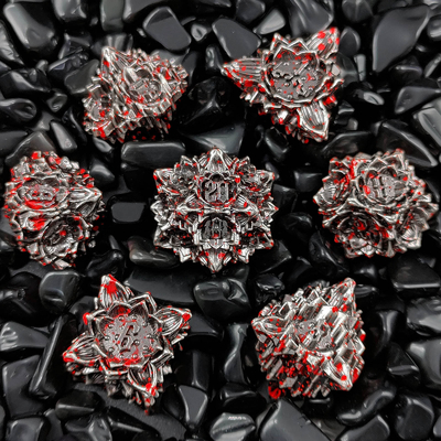 Lotus Metal Dice Set DND Dungeons And Dragons TRPG Многогранная настольная игра COC D6