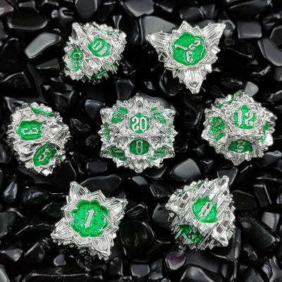 Lotus Metal Dice Set DND Dungeons And Dragons TRPG Многогранная настольная игра COC D6