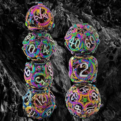 Longkong Circle Metal Dice Set DND Dungeon And Multi -Noodle RPG Шахматная игра