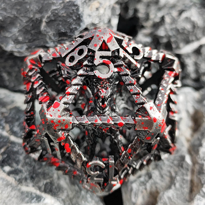 20-гранные металлические полые кости D20 крупномасштабные DND многогранные RPG подземелья и драконы