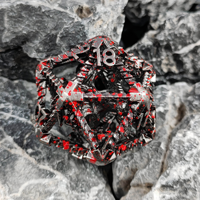 20-гранные металлические полые кости D20 крупномасштабные DND многогранные RPG подземелья и драконы