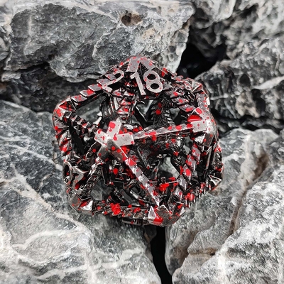 20-гранные металлические полые кости D20 крупномасштабные DND многогранные RPG подземелья и драконы
