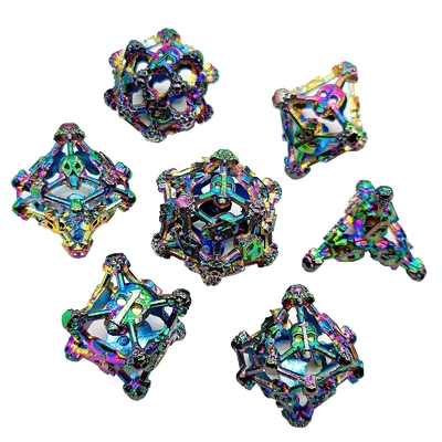 Hollow Skull Multi Face Metal Dice Set Dungeon And Dragon RPG#DND (Всеобъемлющая игра с металлическими костями)