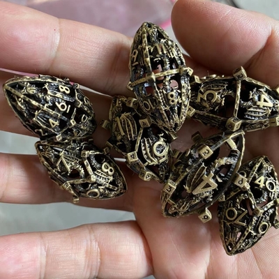 Творческий регби на тему Metal Hollow RPG Dice Set Dragon And Dungeon DND