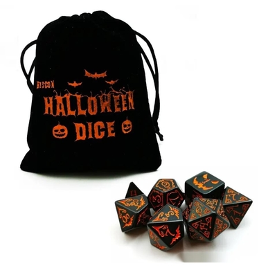 Полимодиальные смоловые кости 7PCS RPG Кости D4 D6 D8 D10 D12 D20 D20