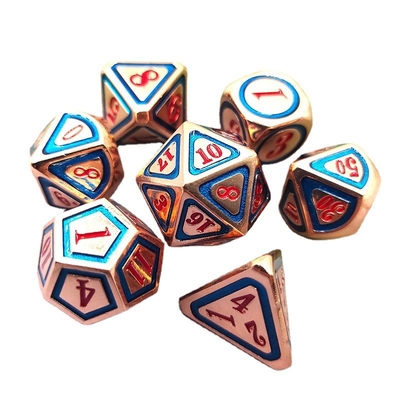DND RPG Solid Metal Dice Suits Электроплавательная технология Странная Земля