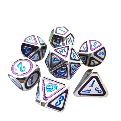 DND RPG Solid Metal Dice Suits Электроплавательная технология Странная Земля