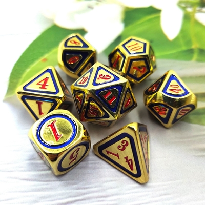 DND RPG Solid Metal Dice Suits Электроплавательная технология Странная Земля