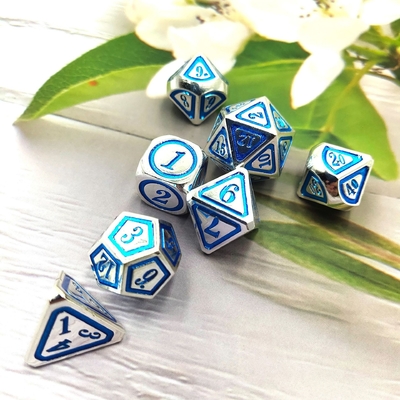 DND RPG Solid Metal Dice Suits Электроплавательная технология Странная Земля