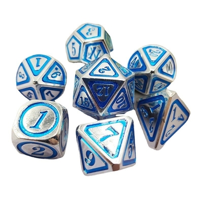 DND RPG Solid Metal Dice Suits Электроплавательная технология Странная Земля