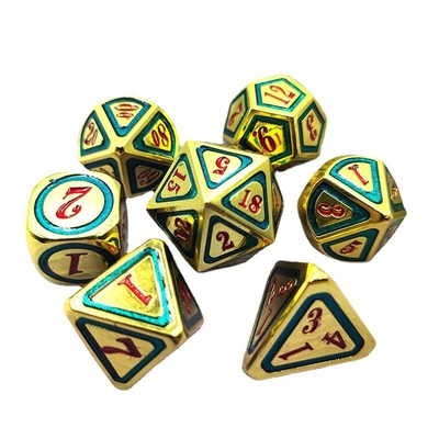 DND RPG Solid Metal Dice Suits Электроплавательная технология Странная Земля