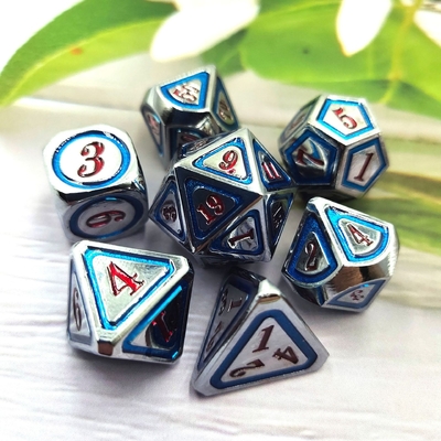 DND RPG Solid Metal Dice Suits Электроплавательная технология Странная Земля