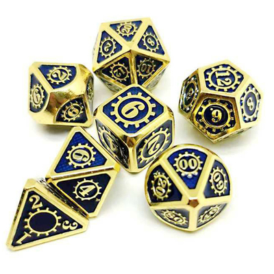 Красочная игра на кости из твердого металла Kuusu DND RPG