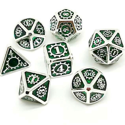 Красочная игра на кости из твердого металла Kuusu DND RPG