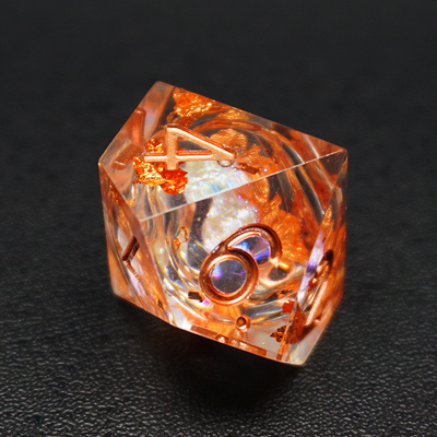 Yellow Flurry Line RPG Resin Dice Set Krusu DND для подарков и коллекций