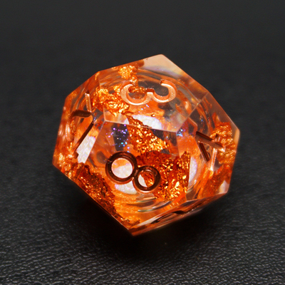 Yellow Flurry Line RPG Resin Dice Set Krusu DND для подарков и коллекций
