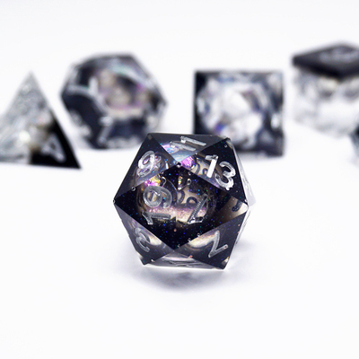 Синий золотой фольга смола кости набор на заказ различные цвета#Rpg#Dnd#Coc