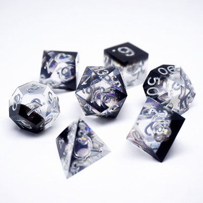 Синий золотой фольга смола кости набор на заказ различные цвета#Rpg#Dnd#Coc