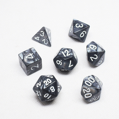 Комплект костей из полицветной смолы#Rpg#Dnd#Coc Marble Pattern Preminum и Luxury