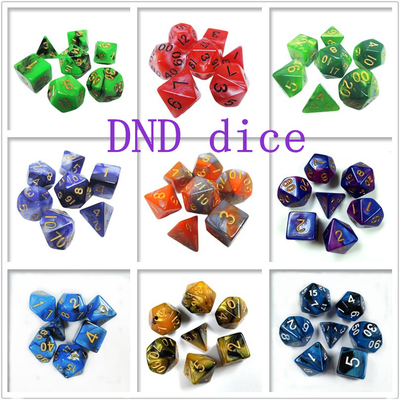 Комплект костей из полицветной смолы#Rpg#Dnd#Coc Marble Pattern Preminum и Luxury
