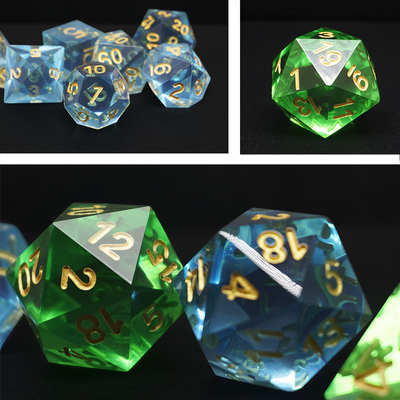 Многоцветный смоловый материал набор костей#Rpg#Dnd#Coc Прозрачный