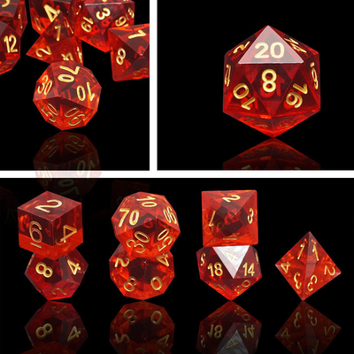 Многоцветный смоловый материал набор костей#Rpg#Dnd#Coc Прозрачный