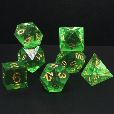 Многоцветный смоловый материал набор костей#Rpg#Dnd#Coc Прозрачный