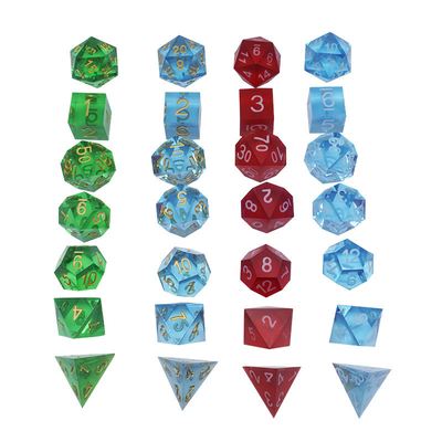 Многоцветный смоловый материал набор костей#Rpg#Dnd#Coc Прозрачный
