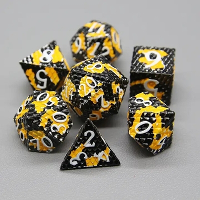 Python Texture Metal Dice Set Multi-Face Desktop Game#Dnd#Coc Игра на рабочем столе с множественными лицами