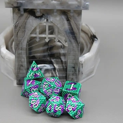 Python Texture Metal Dice Set Multi-Face Desktop Game#Dnd#Coc Игра на рабочем столе с множественными лицами
