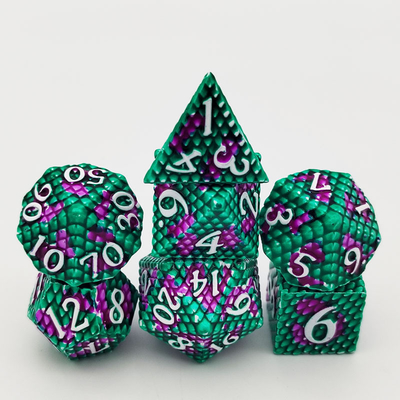 Python Texture Metal Dice Set Multi-Face Desktop Game#Dnd#Coc Игра на рабочем столе с множественными лицами