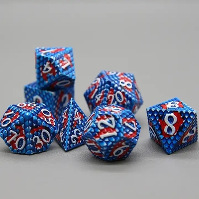 Python Texture Metal Dice Set Multi-Face Desktop Game#Dnd#Coc Игра на рабочем столе с множественными лицами