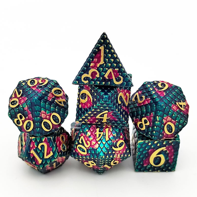 Python Texture Metal Dice Set Multi-Face Desktop Game#Dnd#Coc Игра на рабочем столе с множественными лицами