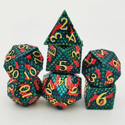 Python Texture Metal Dice Set Multi-Face Desktop Game#Dnd#Coc Игра на рабочем столе с множественными лицами