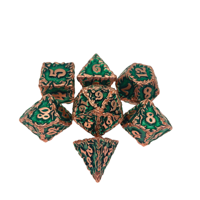 White Tree Vine Metal Multi Face Dice Set Настольная игра #Dnd#Rpg#Coc